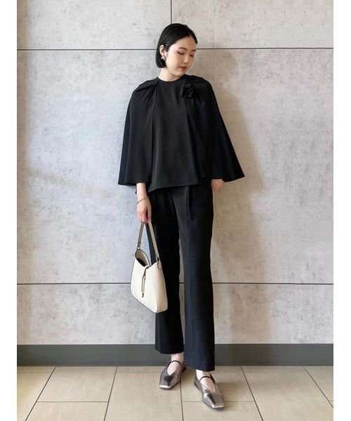 コサージュブラウステーパードパンツSET 5cm 予めご了承ください 総丈 ウエスト ヒップ 股上 2cm 股下 わたり幅 裾幅