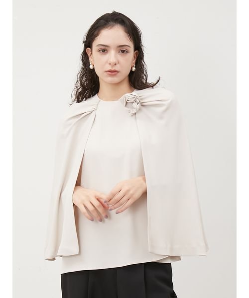 コサージュブラウステーパードパンツSET 5cm 予めご了承ください 総丈 ウエスト ヒップ 股上 2cm 股下 わたり幅 裾幅