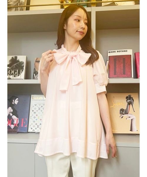 バックリボンブラウス 予めご了承ください