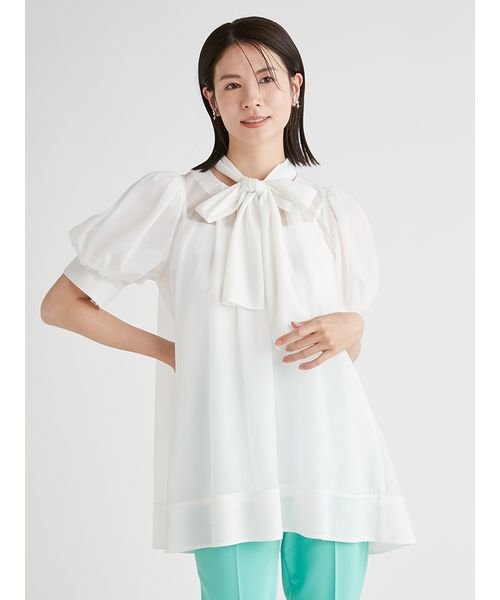 バックリボンブラウス 予めご了承ください