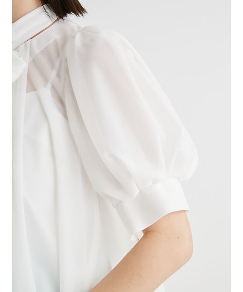 バックリボンブラウス 予めご了承ください