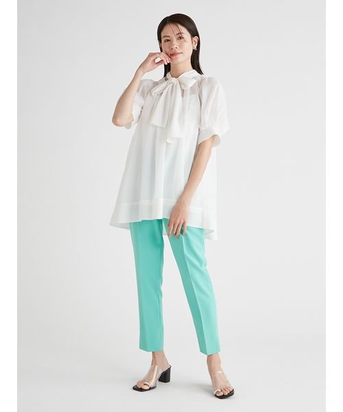 バックリボンブラウス 予めご了承ください