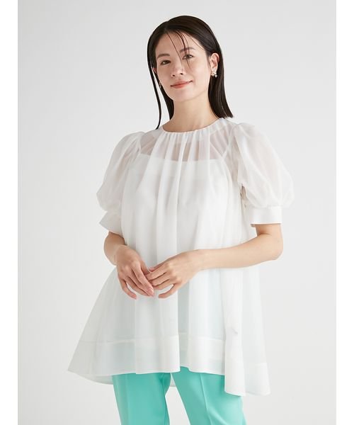 バックリボンブラウス 予めご了承ください