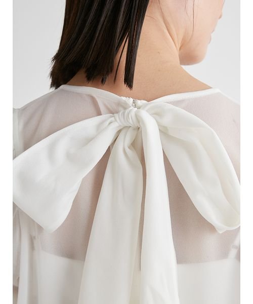 バックリボンブラウス 予めご了承ください