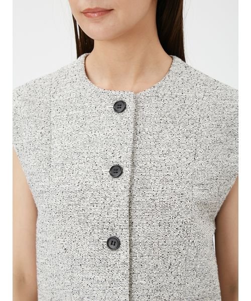 コンパクトクルーネックジレ 予めご了承ください