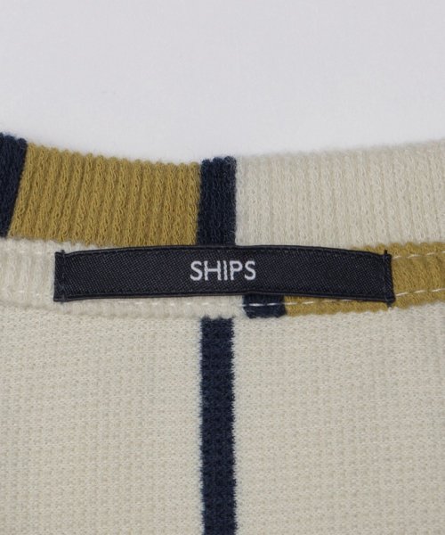 SHIPS MEN(シップス　メン)/*SHIPS:〈吸水速乾〉ワンポイント ロゴ リップル ストライプ Tシャツ/img23