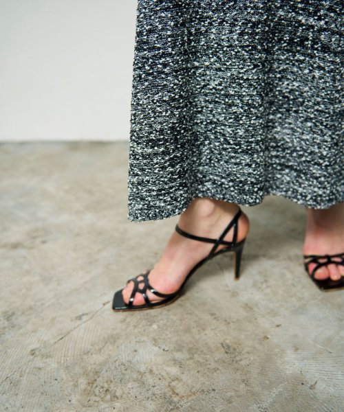 【セットアップ対応商品】ネップツイードニットスカート 