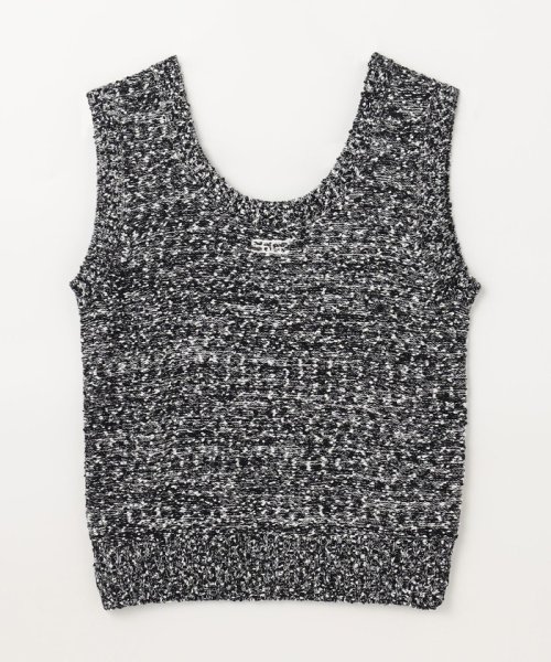 【セットアップ対応商品】ネップツイードニットノースリーブ 