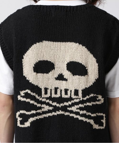 BEAVER(ビーバー)/MacMahon Knitting Mills CrewNeck Vest Pocket－Skull/img06