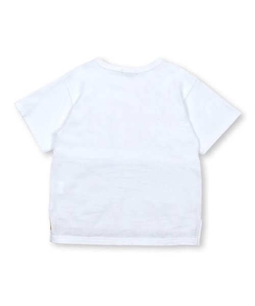 BeBe(ベベ)/タフタ切り替え発砲プリントマーブルロゴ半袖Tシャツ(90~150cm)/img05