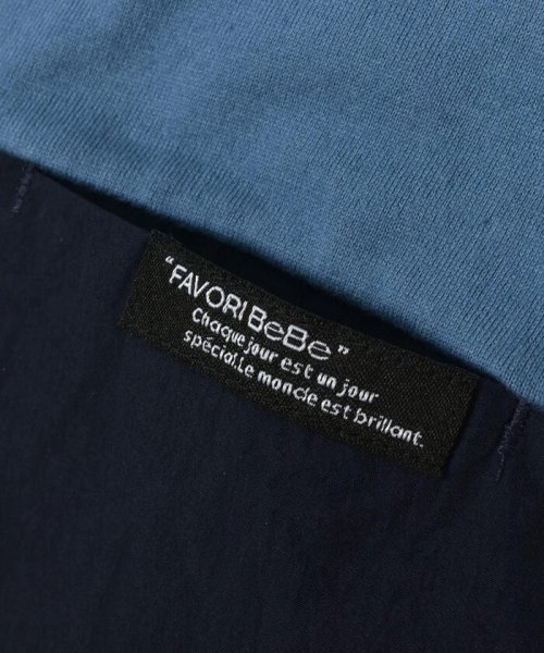 BeBe(ベベ)/タフタ切り替え発砲プリントマーブルロゴ半袖Tシャツ(90~150cm)/img19