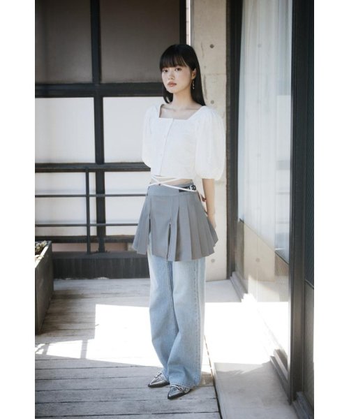 SLY(スライ)/FRONT BUTTON LACE PUFF トップス/img11