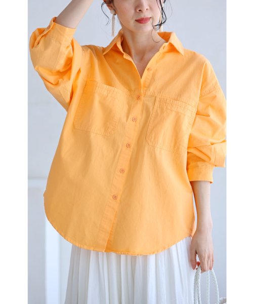 CAWAII(カワイイ)/ジューシーなオレンジシャーベットカラーシャツトップス/img16