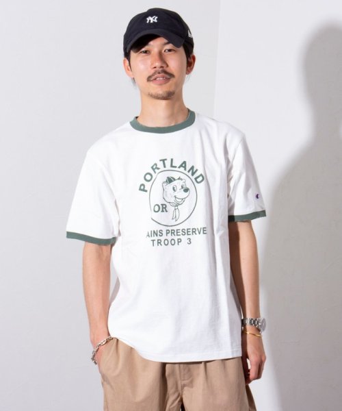 GLOSTER(GLOSTER)/【Champion/チャンピオン】プリント リンガーTシャツ ダメージ加工 ロゴ/img05