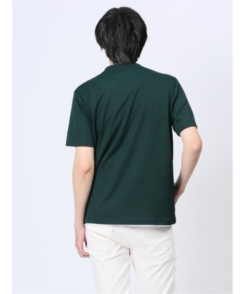 m.f.editorial(エムエフエディトリアル)/ジャガード千鳥 フェイクVネック半袖Tシャツ メンズ Tシャツ カットソー カジュアル インナー トップス ギフト プレゼント/img25