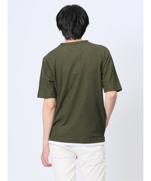 m.f.editorial(エムエフエディトリアル)/杢スラブ フェイクヘンリーネック半袖Tシャツ メンズ Tシャツ カットソー カジュアル インナー トップス ギフト プレゼント/img24