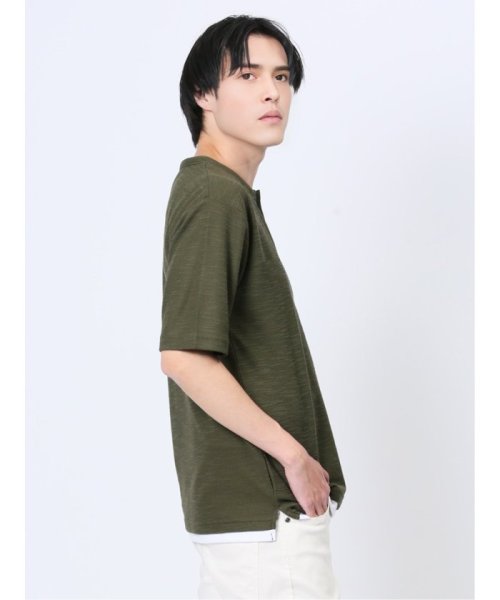 m.f.editorial(エムエフエディトリアル)/杢スラブ フェイクヘンリーネック半袖Tシャツ メンズ Tシャツ カットソー カジュアル インナー トップス ギフト プレゼント/img25