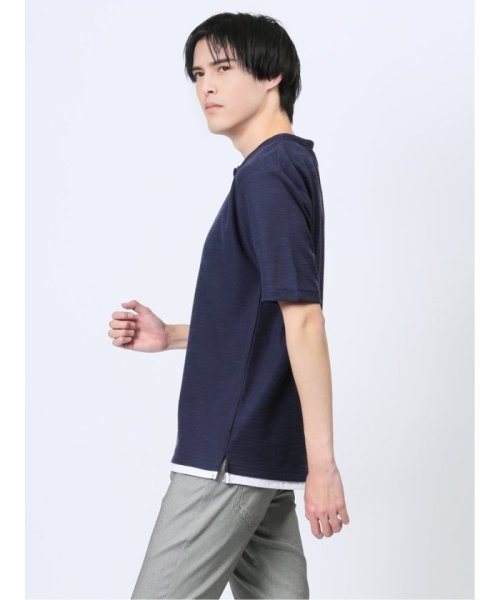 m.f.editorial(エムエフエディトリアル)/杢スラブ フェイクヘンリーネック半袖Tシャツ メンズ Tシャツ カットソー カジュアル インナー トップス ギフト プレゼント/img34