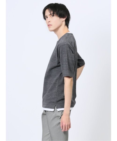 m.f.editorial(エムエフエディトリアル)/段染め フェイクキーネック半袖Tシャツ メンズ Tシャツ カットソー カジュアル インナー トップス ギフト プレゼント/img23