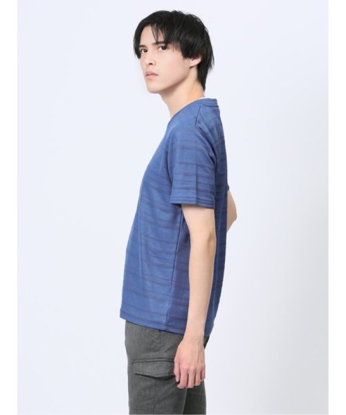 m.f.editorial(エムエフエディトリアル)/メッシュボーダー フェイクVネック半袖Tシャツ メンズ Tシャツ カットソー カジュアル インナー トップス ギフト プレゼント/img23