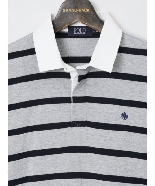 GRAND-BACK(グランバック)/【大きいサイズ】ポロ・ビーシーエス/POLO BCS ボーダー 半袖ラガーシャツ メンズ ポロシャツ カットソー カジュアル インナー ビジネス ギフト プレゼ/img02