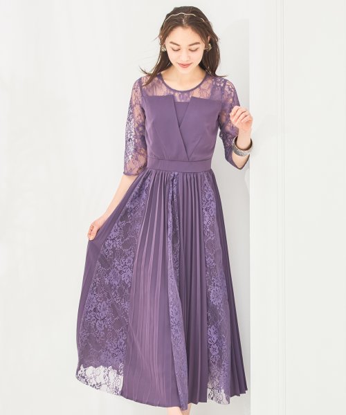 DRESS+(ドレス プラス)/ワンピース ドレス レース袖 ミモレ丈 結婚式 披露宴 食事会/img47