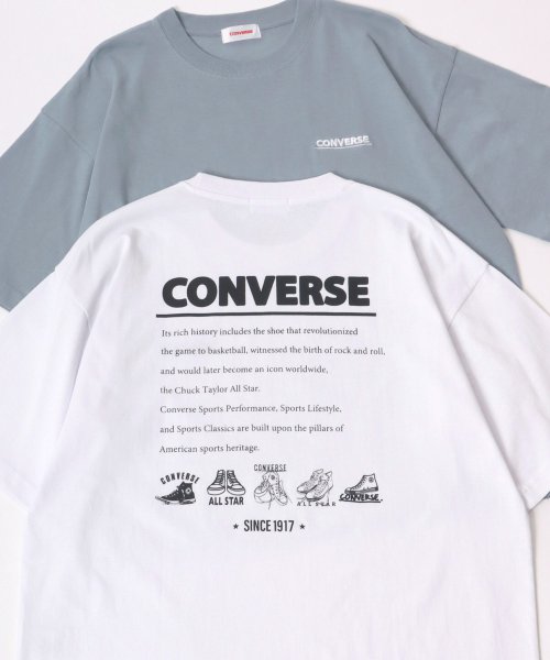 LAZAR(ラザル)/【Lazar】CONVERSE/コンバース オーバーサイズ オールスター スニーカー バックプリント ロゴ ワンポイント刺繍 Tシャツ 半袖 メンズ レディース/img03