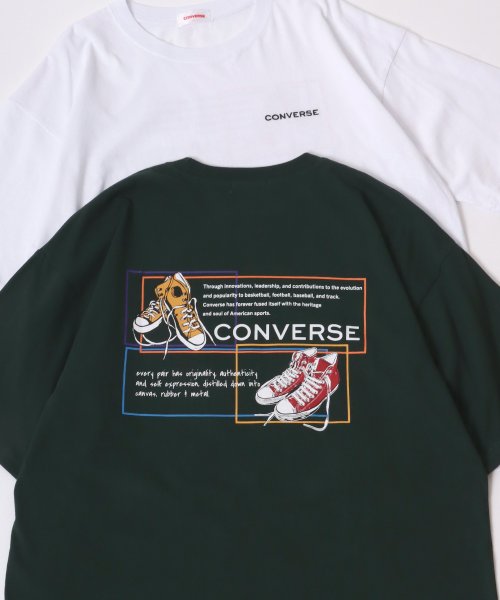 LAZAR(ラザル)/【Lazar】CONVERSE/コンバース オーバーサイズ オールスター スニーカー バックプリント ロゴ ワンポイント刺繍 Tシャツ 半袖 メンズ レディース/img08