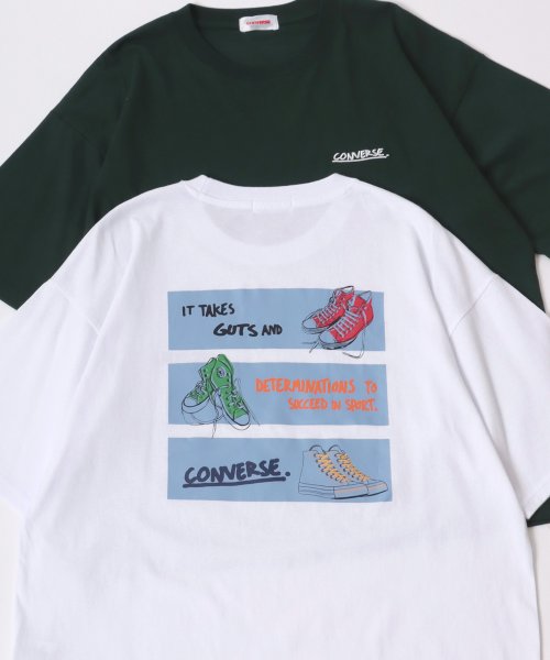 LAZAR(ラザル)/【Lazar】CONVERSE/コンバース オーバーサイズ オールスター スニーカー バックプリント ロゴ ワンポイント刺繍 Tシャツ 半袖 メンズ レディース/img11