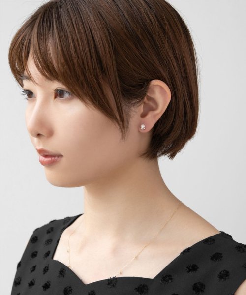 TOCCA(TOCCA)/【WEB限定】FRILL DIAMOND PEARL PIERCED EARRINGS K10ゴールド 淡水パール ダイヤモンドピアス/img05