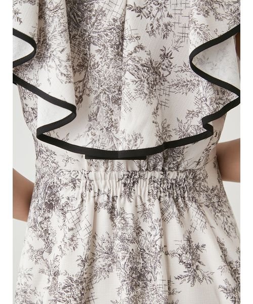 【WEB限定サイズあり】ラッフルボレロパイピングワンピース 予めご了承ください