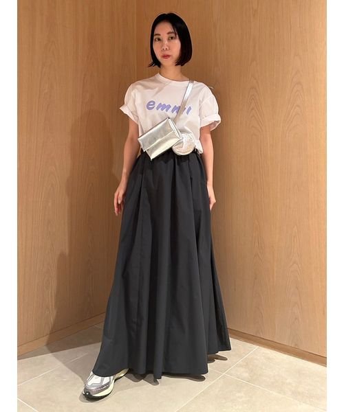 eco 撥水ギャザーフレアスカート 予めご了承ください