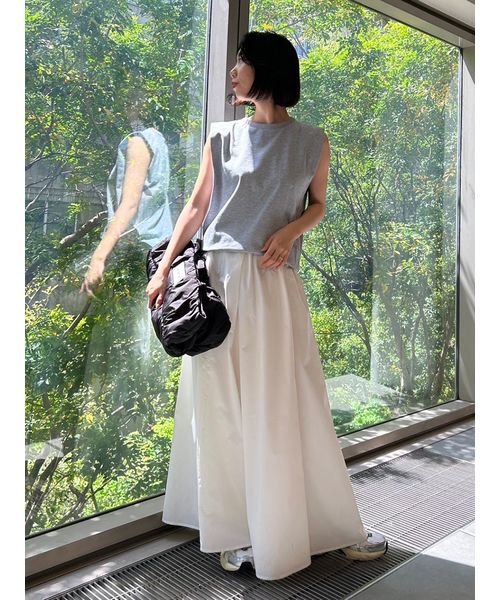 eco 撥水ギャザーフレアスカート 予めご了承ください