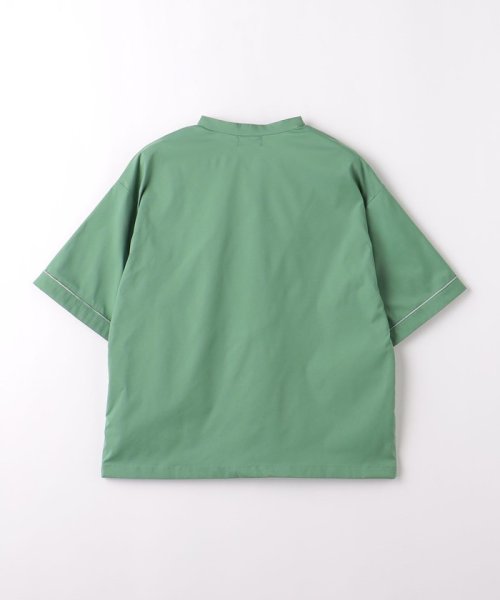 green label relaxing （Kids）(グリーンレーベルリラクシング（キッズ）)/TJ パイピング バンドカラーシャツ 140cm－160cm/img01