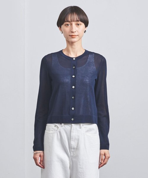 シアー クルーネック カーディガン B76 W58 H86