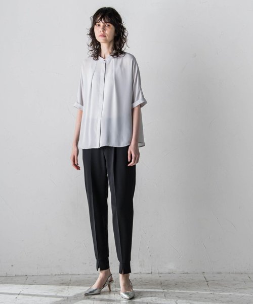 【大きいサイズ】裾スリットジョガーパンツ≪洗濯機で洗える/紫外線防止≫ 身長