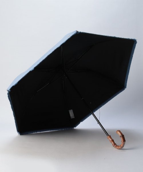 BLAO(ブラオ)/Blao（ブラオ） デニム切りっぱなし風晴雨兼用傘（折り畳み・トップフラット傘）/img01