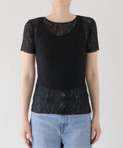 journal standard  L'essage (ジャーナルスタンダード　レサージュ)/【TanC TOKYO/タンクトウキョウ】LOUNGE BLACKLACE TEE：カットソー/img02