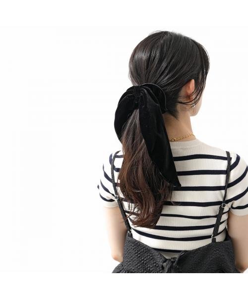 ALEXANDRE DE PARIS シュシュ TCH－25T－A22 ベロア リボン DE PARIS シュシュ ベロア