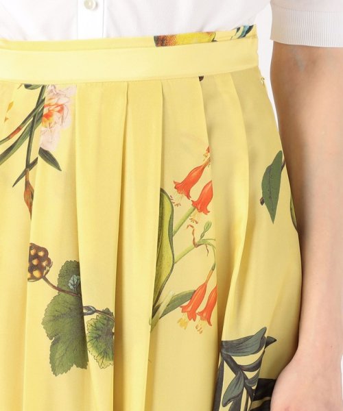 CABaN BIRD SINGING シルク フレアスカート 