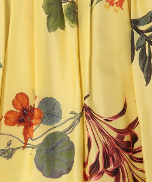 CABaN BIRD SINGING シルク フレアスカート 