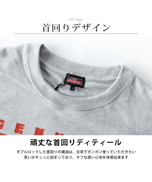  GENELESS(GENELESS)/半袖tシャツ メンズ GENUINE 半袖 おしゃれ プリント ディッキーズ クルーネック トップス プリントtシャツ 春夏 グレー アメカジ tシャツ/img07