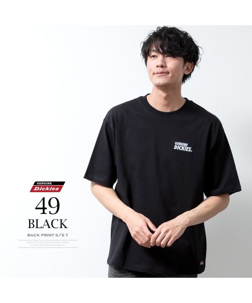  GENELESS(GENELESS)/半袖tシャツ メンズ GENUINE 半袖 バックプリント ディッキーズ クルーネック トップス プリント カジュアル 綿 tシャツ ストリート/img11