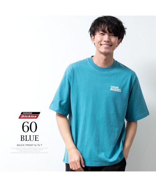  GENELESS(GENELESS)/半袖tシャツ メンズ GENUINE 半袖 バックプリント ディッキーズ クルーネック トップス プリント カジュアル 綿 tシャツ ストリート/img12