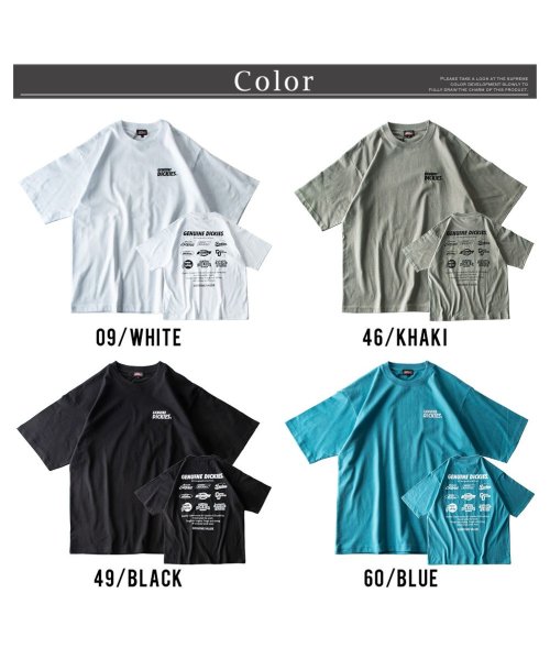  GENELESS(GENELESS)/半袖tシャツ メンズ GENUINE 半袖 バックプリント ディッキーズ クルーネック トップス プリント カジュアル 綿 tシャツ ストリート/img13