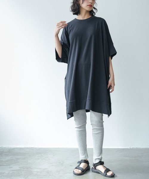 mili an deni(ミリアンデニ)/マント型チュニックTシャツ/img25