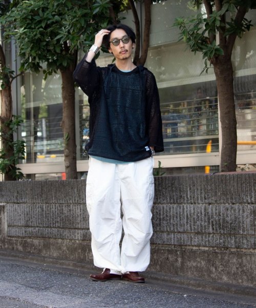 GLOSTER(GLOSTER)/【限定展開】【ARMY TWILL/アーミーツイル】別注 メッシュパーカー 7分袖 MESH かぎ編み/img02