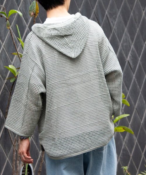 GLOSTER(GLOSTER)/【限定展開】【ARMY TWILL/アーミーツイル】別注 メッシュパーカー 7分袖 MESH かぎ編み/img26