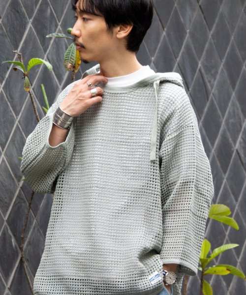 GLOSTER(GLOSTER)/【限定展開】【ARMY TWILL/アーミーツイル】別注 メッシュパーカー 7分袖 MESH かぎ編み/img28