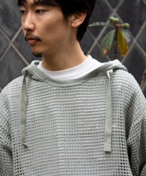 GLOSTER(GLOSTER)/【限定展開】【ARMY TWILL/アーミーツイル】別注 メッシュパーカー 7分袖 MESH かぎ編み/img30